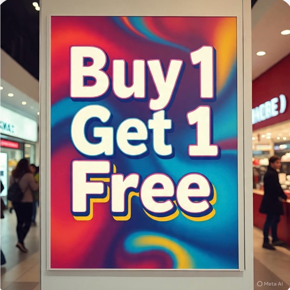 Buy 1 Get 1 Free